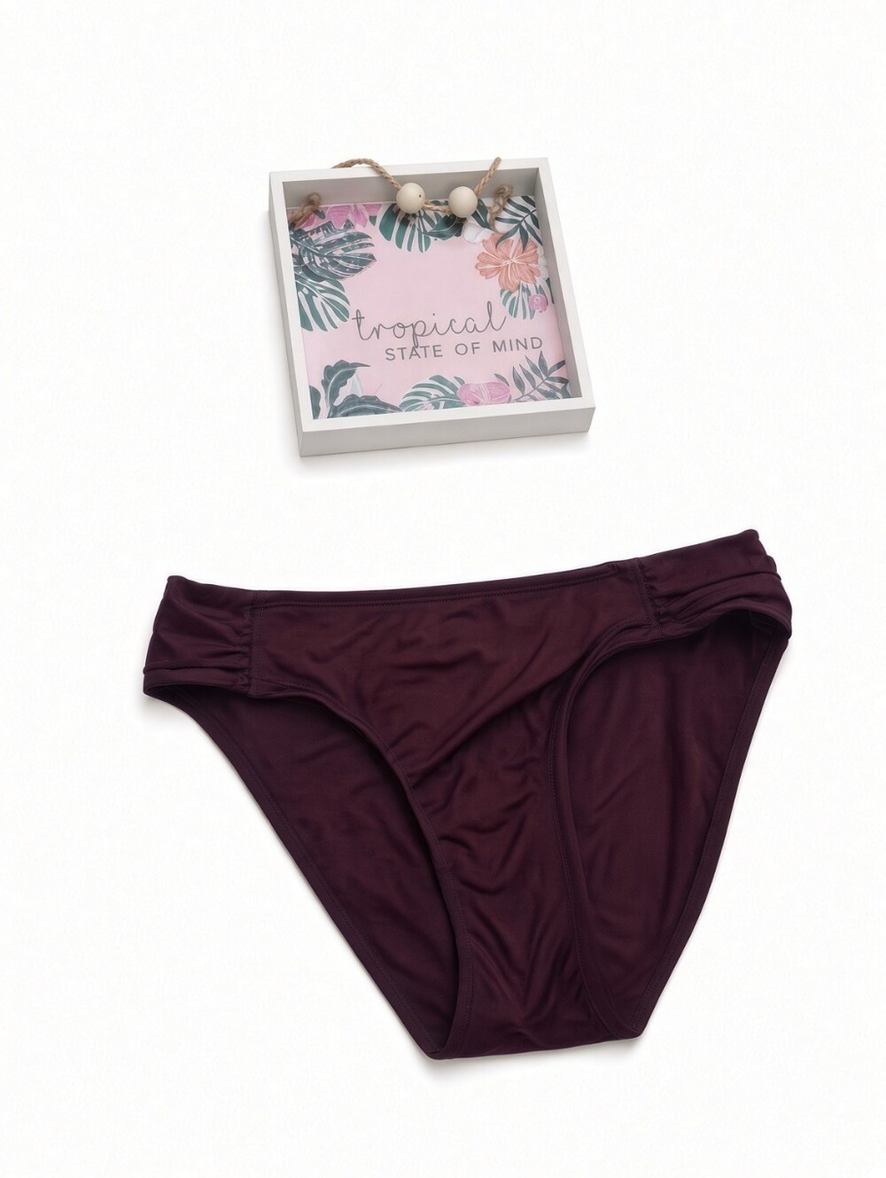 Kona Sol Swim Bottom Burgundy M